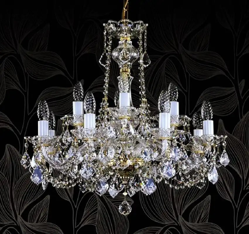 Casa Padrino lustre baroque de luxe avec verre cristal de bohême or Ø 64 cm Neu Im Sortiment
