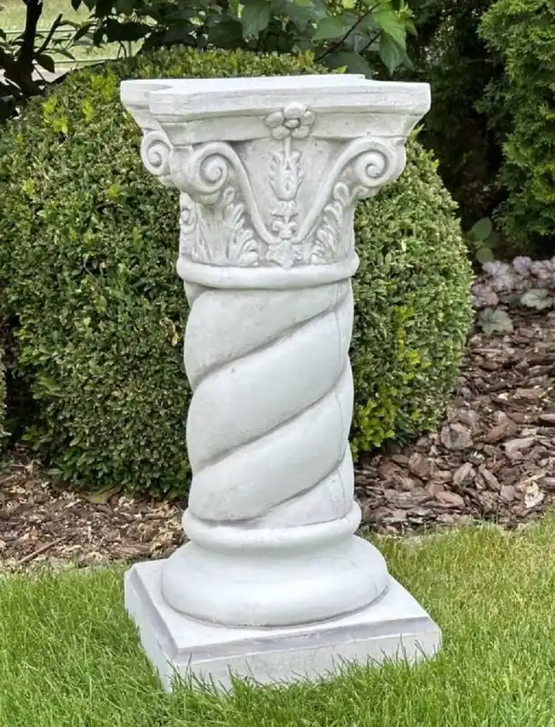 Markenware Casa Padrino colonne de décoration de jardin baroque gris H. 70 cm - Décoration de jardin de style baroque