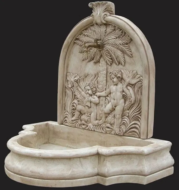 Preis Gesenkt Casa Padrino fontaine murale baroque de luxe beige 135 x H. 125 cm - Fabriqué en Italie
