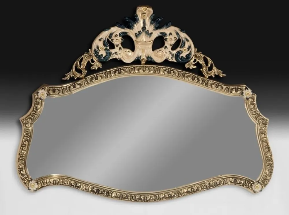 Direktkauf Casa Padrino Miroir Baroque de Luxe en Bronze Or / Beige / Vert 107 cm - Meubles Baroques