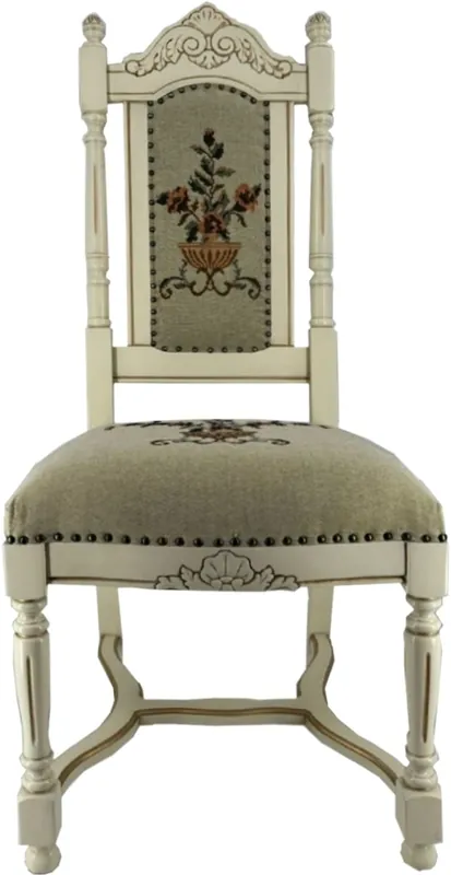 Casa Padrino chaise de salle à manger baroque de luxe gris / crème / or - Meubles de salle à manger baroques Highlight