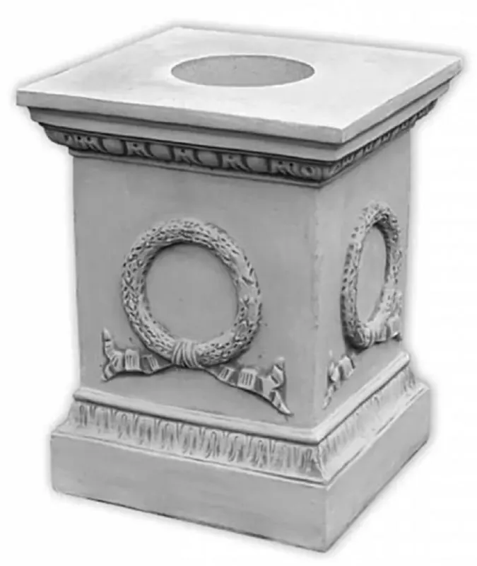 Casa Padrino piédestal décoratif de jardin baroque gris H.74 cm - Accessoires de jardin baroque Letzte Chance