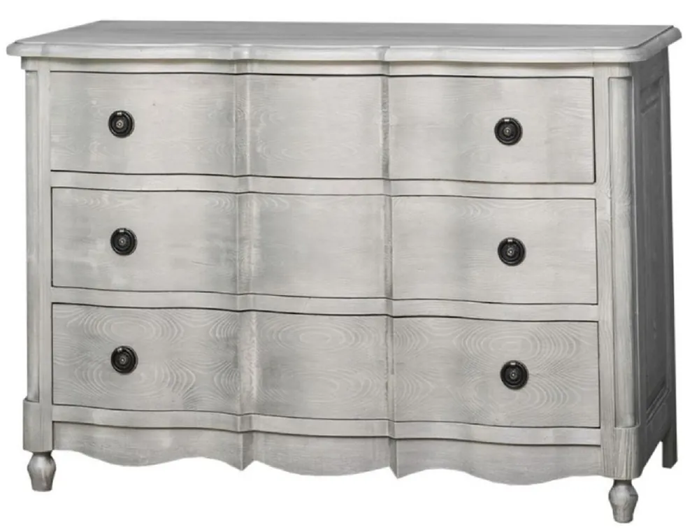 Casa Padrino commode de style campagnard avec 3 tiroirs gris / noir 130 cm - Meubles de style de style campagnard Neue Ware