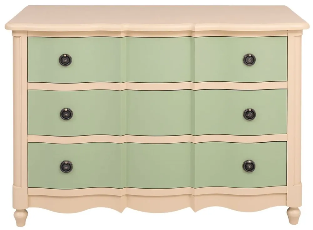 Casa Padrino commode de style campagnard avec 3 tiroirs beige / vert 130 cm - Meubles de style de style campagnard Garantierte Lieferung