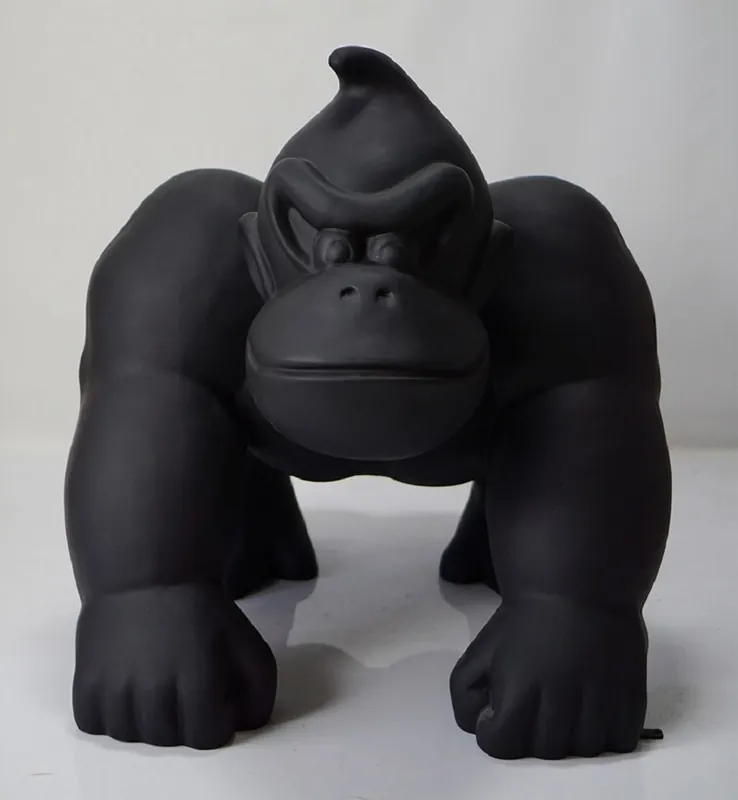 Preisreduziert Casa Padrino sculpture décorative XXL gorille singe noir mat H. 104 cm - Figurine Décorative XXL