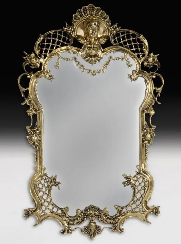 Markenprodukt Casa Padrino Miroir Baroque de Luxe en Bronze Or H. 96 cm - Meubles Baroques