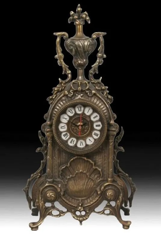 Schnäppchen Casa Padrino horloge de table baroque de luxe bronze antique H. 39 cm - Accessoires de décoration baroques