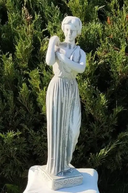 Casa Padrino sculpture décorative en pierre de jardin Art Nouveau dame gris H. 48 cm Geprüft