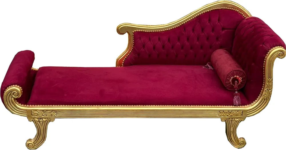 Nur Für Kurze Zeit Casa Padrino chaise longue baroque modèle XXL bordeaux style antique rouge / or - Mobilier de salon chaise longue