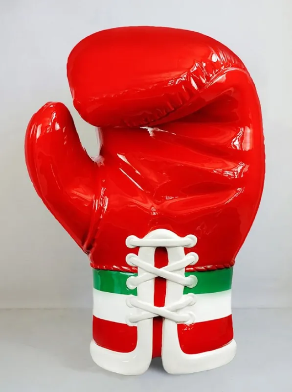 Expressversand Casa Padrino sculpture de boxe décorative XXL rouge / italie H. 120 cm - Décoration de salon & bureau