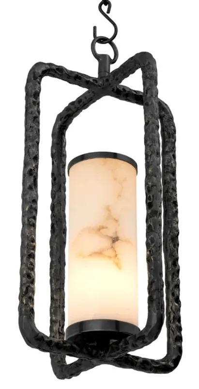 Mega-Angebot Casa Padrino lustre de luxe vintage laiton / albâtre Ø 29 x H. 59 cm