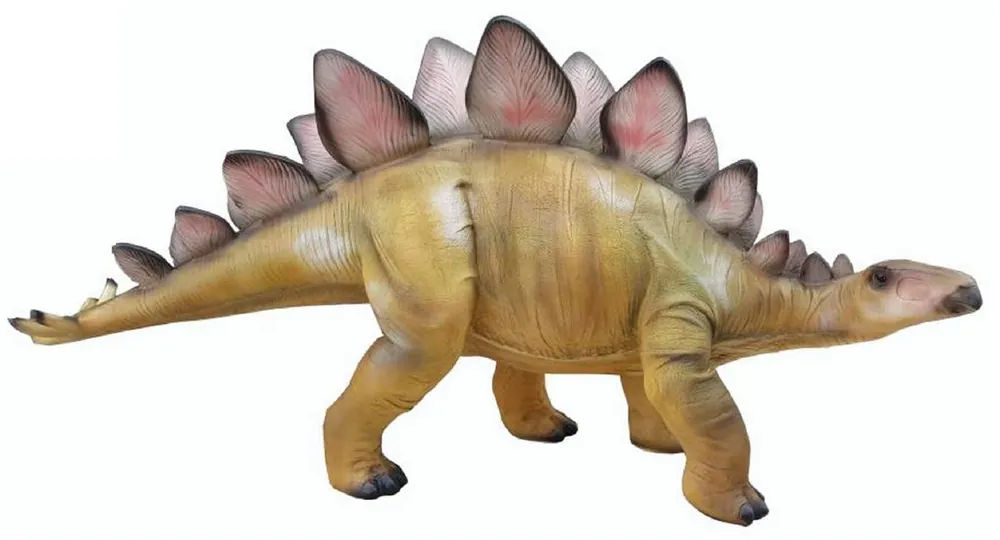 Sale Casa Padrino sculpture décorative XXL dinosaure stégosaure beige / gris 100 cm - Figurine de décoration de jardin