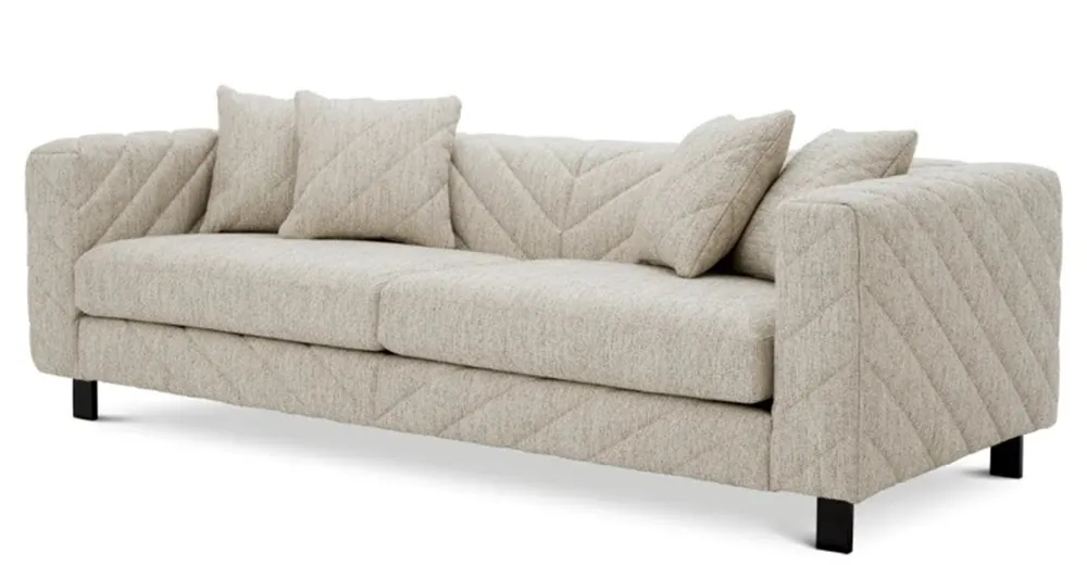 Casa Padrino canapé de luxe gris clair 230 cm - meubles de salon et d'hôtel Angebot