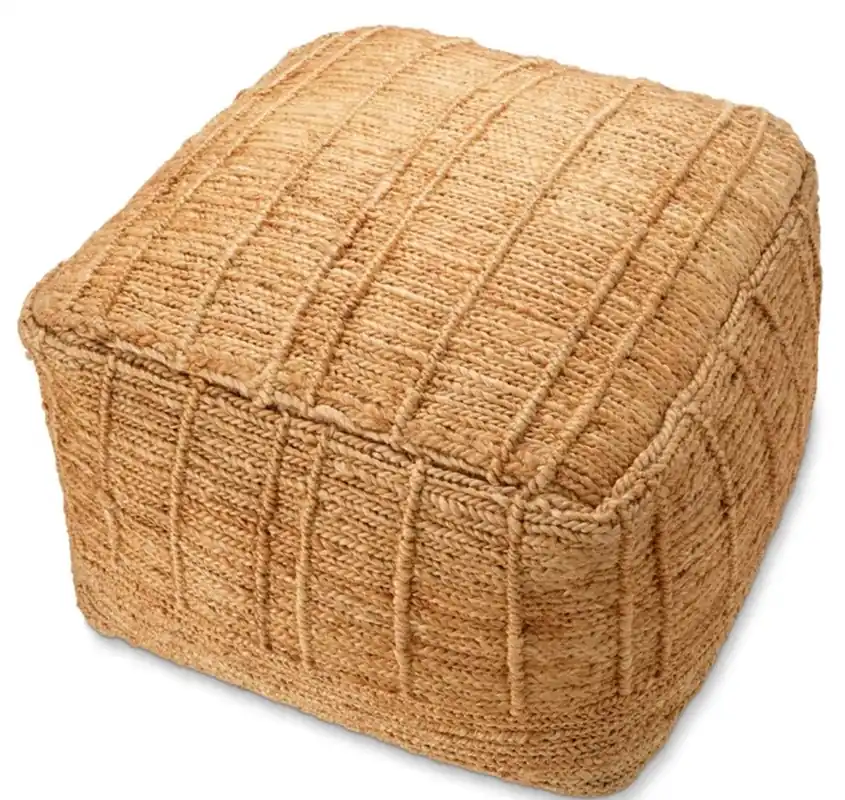 Meistverkauft Casa Padrino tabouret de luxe jute 60 x 60 x H. 40 cm - tabouret de salon - mobilier de luxe