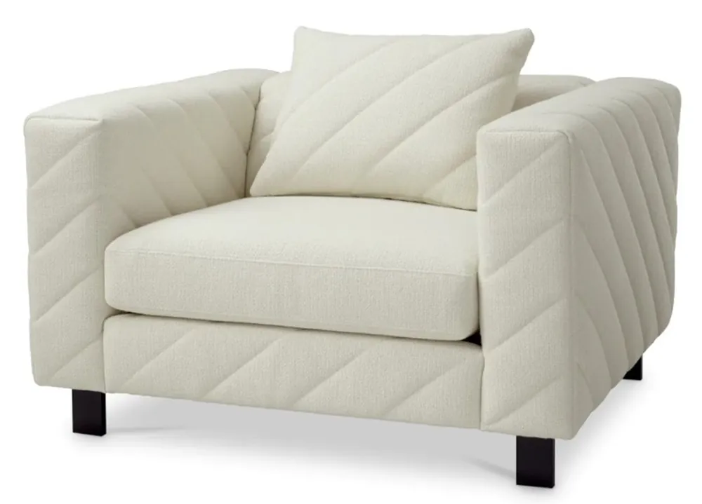 Casa Padrino fauteuil de luxe fauteuil de salon crème / noir - meubles de salon de luxe Echt