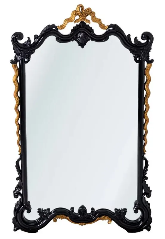 Preisreduziert Casa Padrino miroir baroque de luxe noir / or antique H. 97 cm - Meubles de style baroque