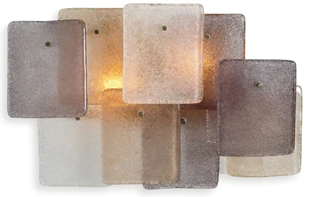 Casa Padrino applique de luxe finition laiton vintage / verre fait main L. 47,5 cm x P. 18 cm x H. 30 cm - Luxury Lights Abverkauf