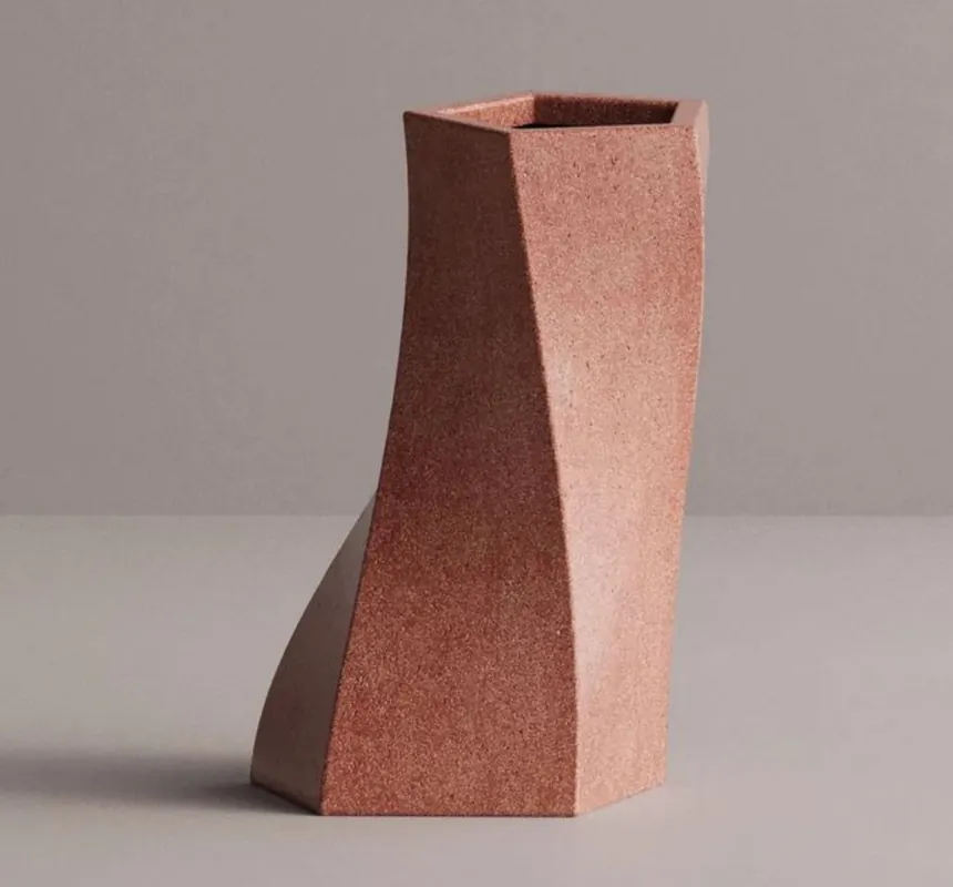 Neue Kollektion Casa Padrino pot de fleurs décoratif de luxe rouge H. 75 cm - Pot de plante en béton