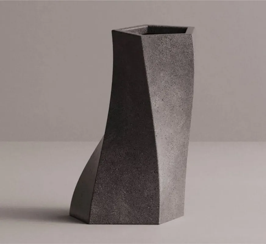 Garantierte Lieferung Casa Padrino pot de fleurs décoratif de luxe anthracite H. 75 cm - Pot de plante en béton