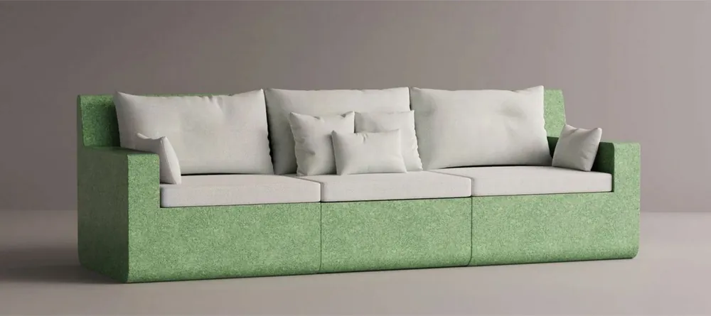 Jetzt Bestellen Casa Padrino canapé de luxe blanc / vert 270 cm - Canapé modulable en béton résistant aux intempéries