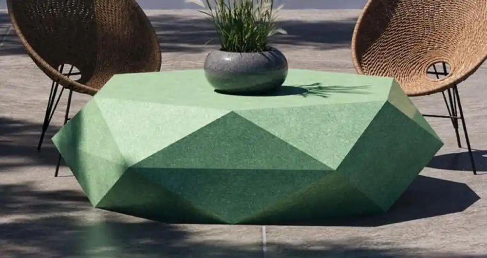 Top-Seller Casa Padrino table basse de luxe en béton vert 143 cm - Meubles de salon et de jardin