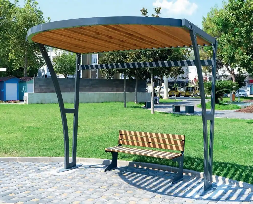 Sonderangebot Casa Padrino pergola gris / naturel 300 x 220 x H. 265 cm - Meubles de parc et de ville