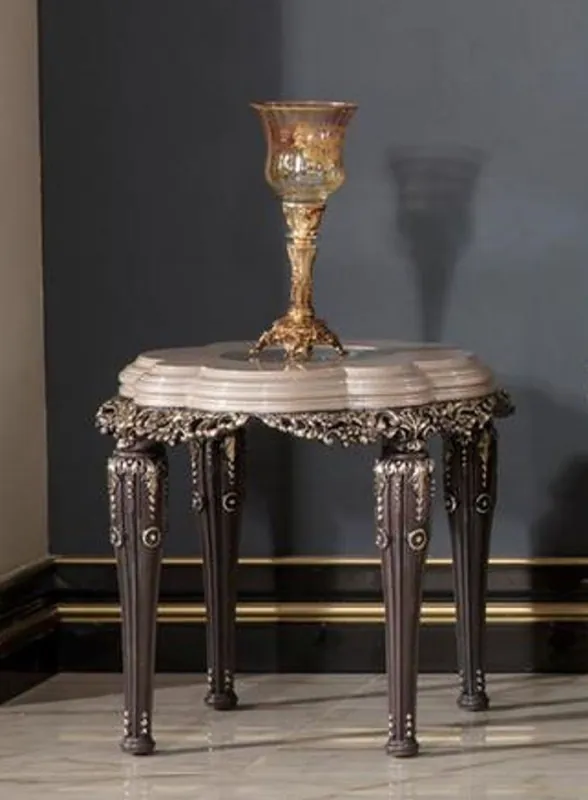Top-Angebot Casa Padrino table d'appoint baroque de luxe gris / marron / or H. 60 cm - Meubles baroques