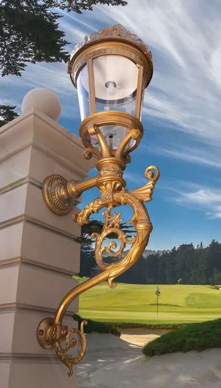 Casa Padrino applique murale d'extérieur baroque or H. 237 cm - Immense applique d'extérieur de jardin Jetzt Kaufen