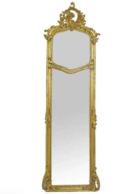 Heißes Angebot Casa Padrino miroir baroque or antique 50 x H. 170 cm - Miroir mural de style antique fait main - Mobilier baroque