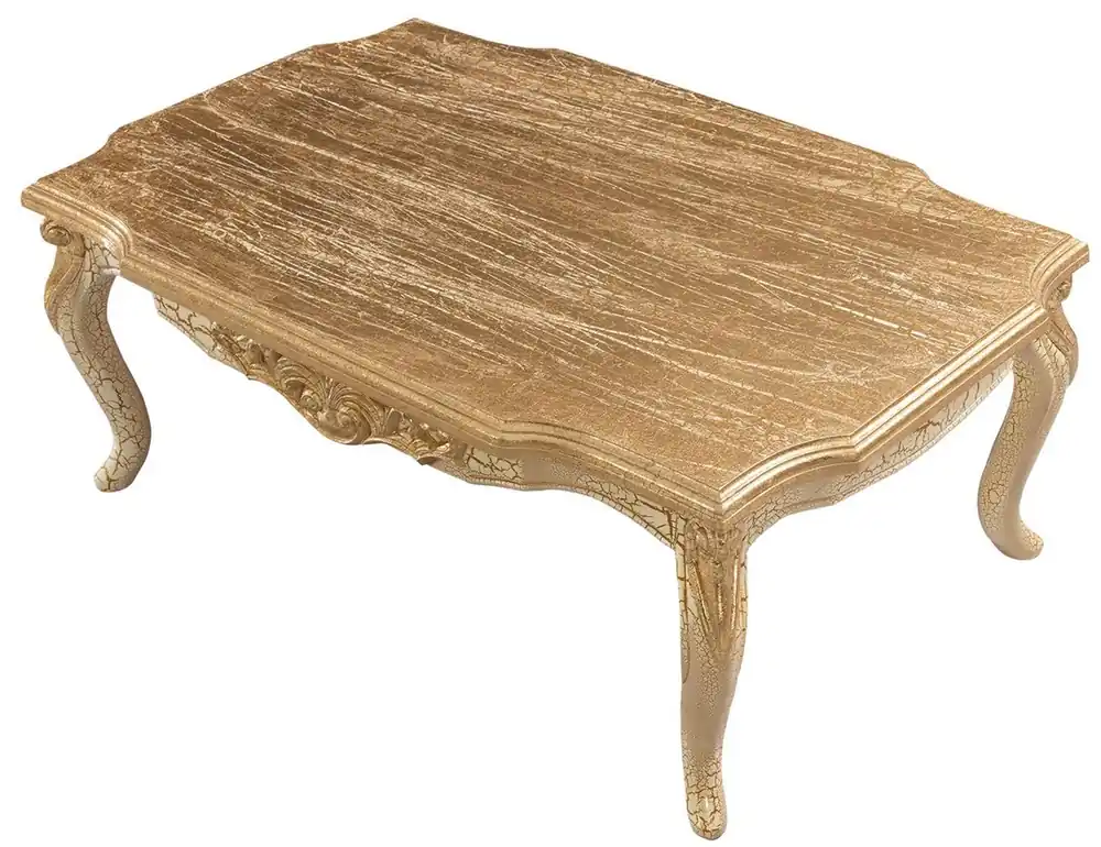 Casa Padrino table basse baroque de luxe or antique / blanc 120 cm - Meubles de salon de style baroque Sonderangebot