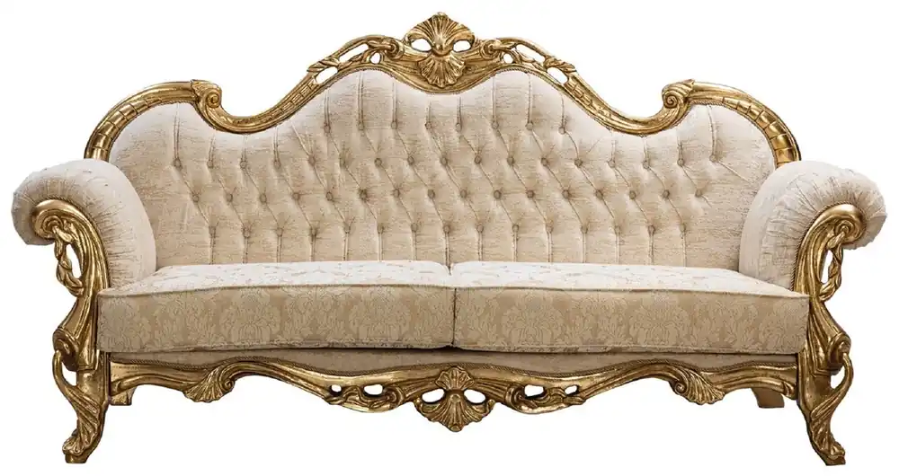 Angebot Casa Padrino canapé baroque de luxe blanc / or 235 cm - Meubles de salon baroques