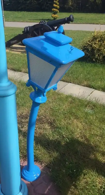 Billig Casa Padrino lanterne de jardin Art Nouveau bleu H. 130 cm - Éclairage extérieur nostalgique