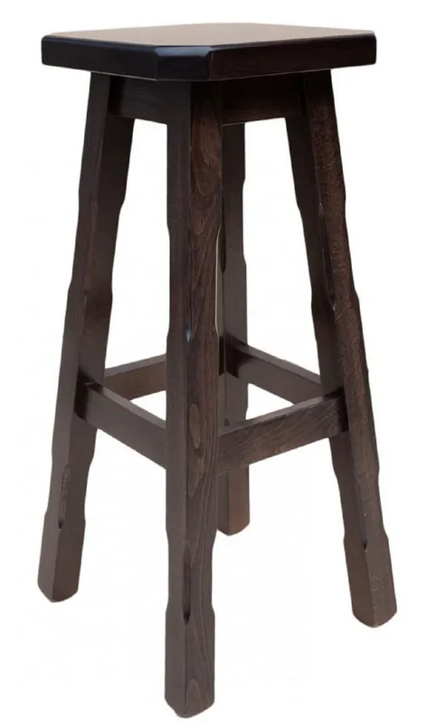 Casa Padrino tabouret de bar de style campagnard marron foncé H. 80 cm - Meubles de bar en bois massif Garantierte Lieferung