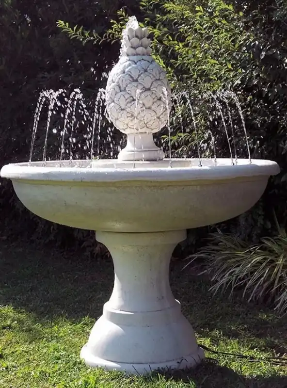 Neue Kollektion Casa Padrino fontaine baroque gris Ø 102 x H. 131 cm - Fontaine de jardin ronde - Fabriqué en Italie