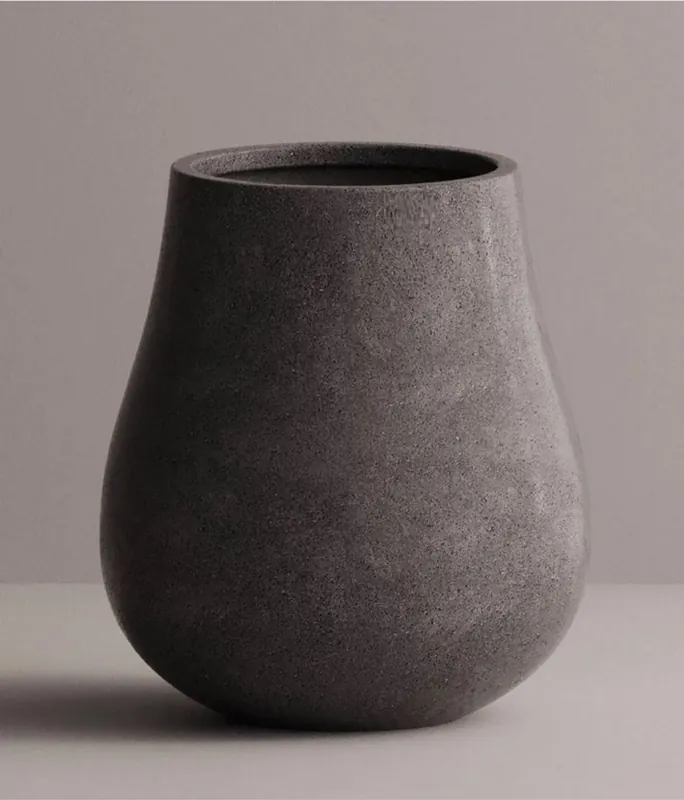 Schnäppchen Casa Padrino pot de fleurs décoratif de jardin XXL de luxe en béton anthracite Ø 88 x H. 100 cm