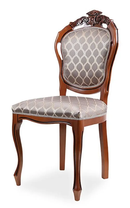 Heißes Angebot Casa Padrino chaise de salle à manger baroque de luxe gris / marron H. 102 cm - Meubles de salle à manger de style baroque