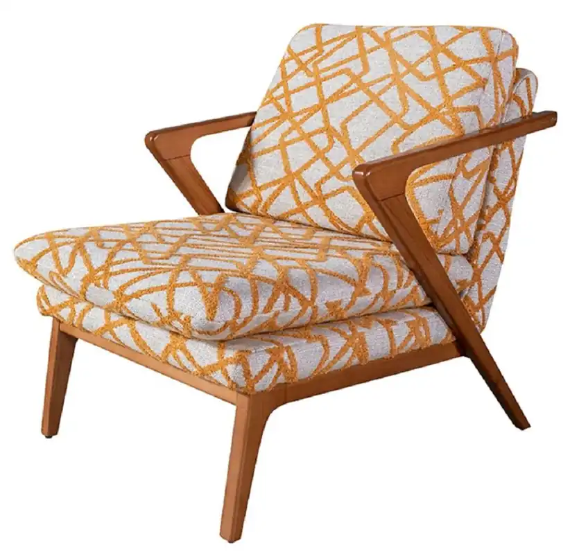 Casa Padrino fauteuil de salon & fauteuil d'hôtel de luxe gris / orange / marron - Meubles de salon et d'hôtel Expressversand