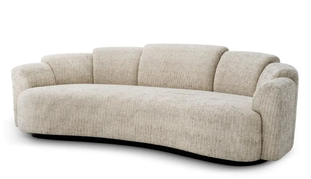 Nur Für Kurze Zeit Casa Padrino canapé de luxe beige / noir 232 cm - Meubles d'hôtel et de salon