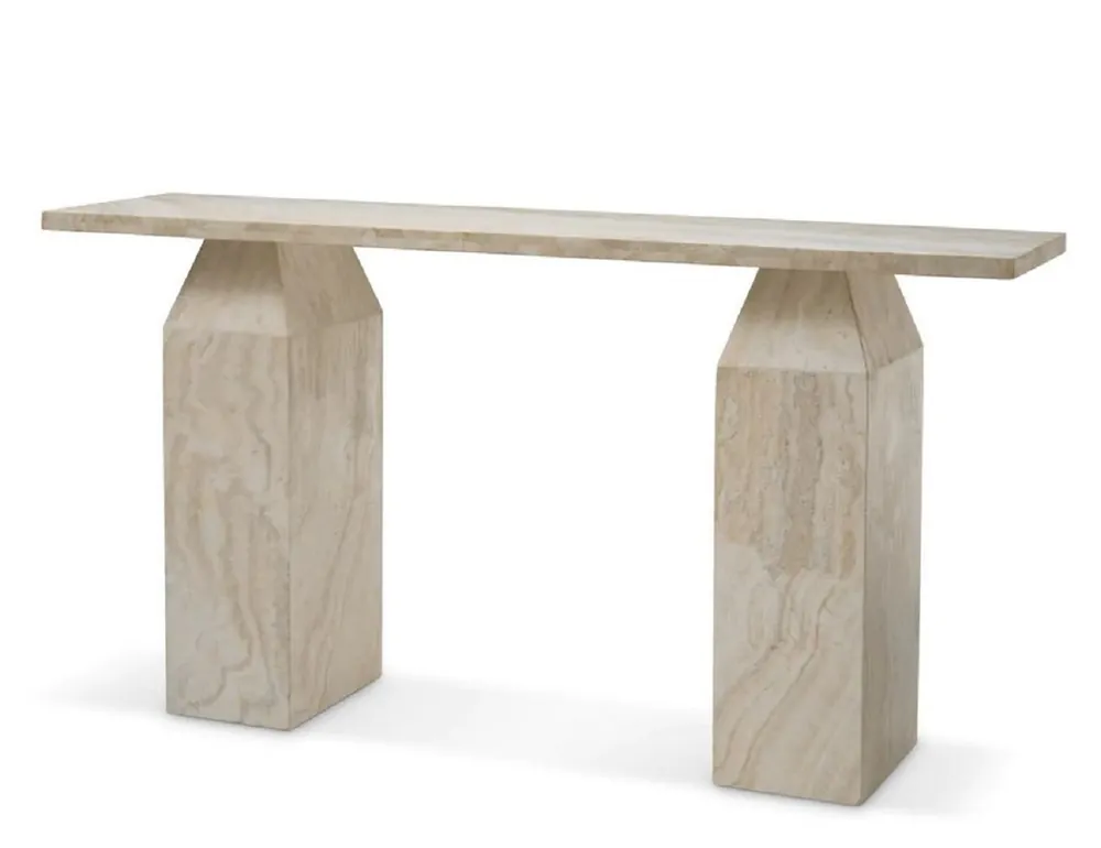 Abverkauf Casa Padrino console de luxe en travertin beige 150 cm - Meubles de luxe