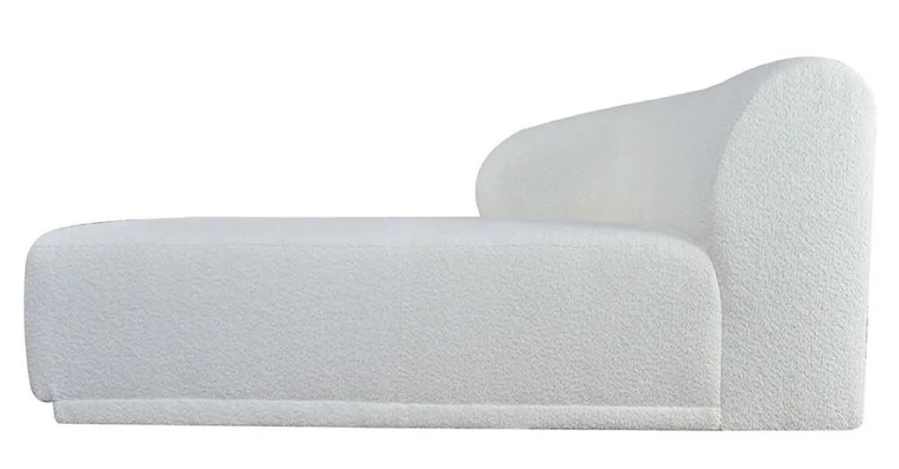 Markenware Casa Padrino chaise longue de luxe côté gauche blanc 166 cm - Meubles de salon modulable