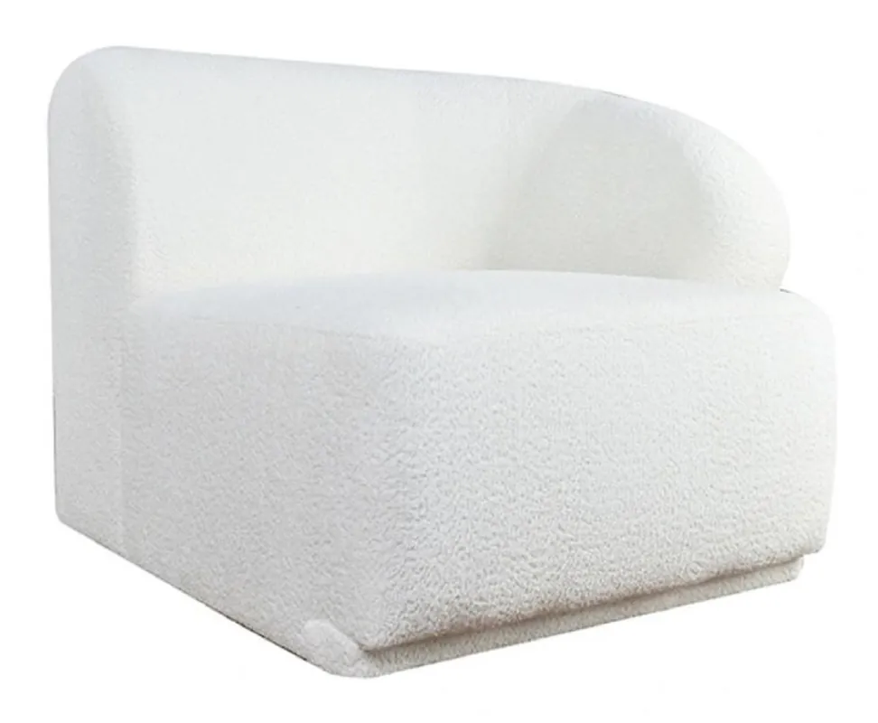 Casa Padrino fauteuil de luxe côté droit blanc 87 x 94 x H. 75 cm - Meubles modulable Begrenztes Angebot