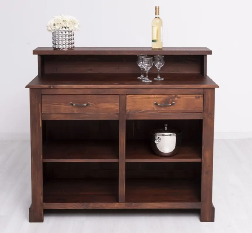 Saisonangebot Casa Padrino comptoir de bar style maison de campagne marron 120 cm - Meuble de bar