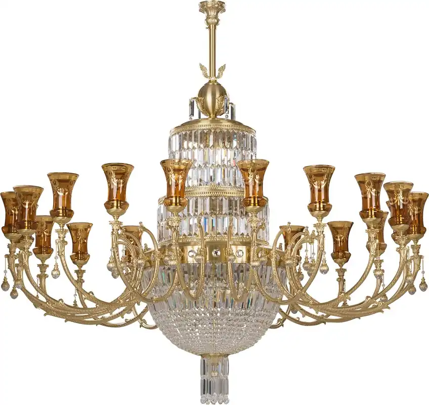 Highlight Casa Padrino lustre baroque de luxe en cristal or Ø 190 x H. 180 cm