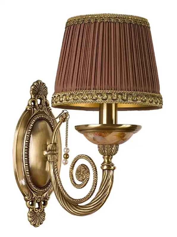 Casa Padrino applique murale de luxe baroque laiton avec patine / marron / or H. 34 cm Highlight