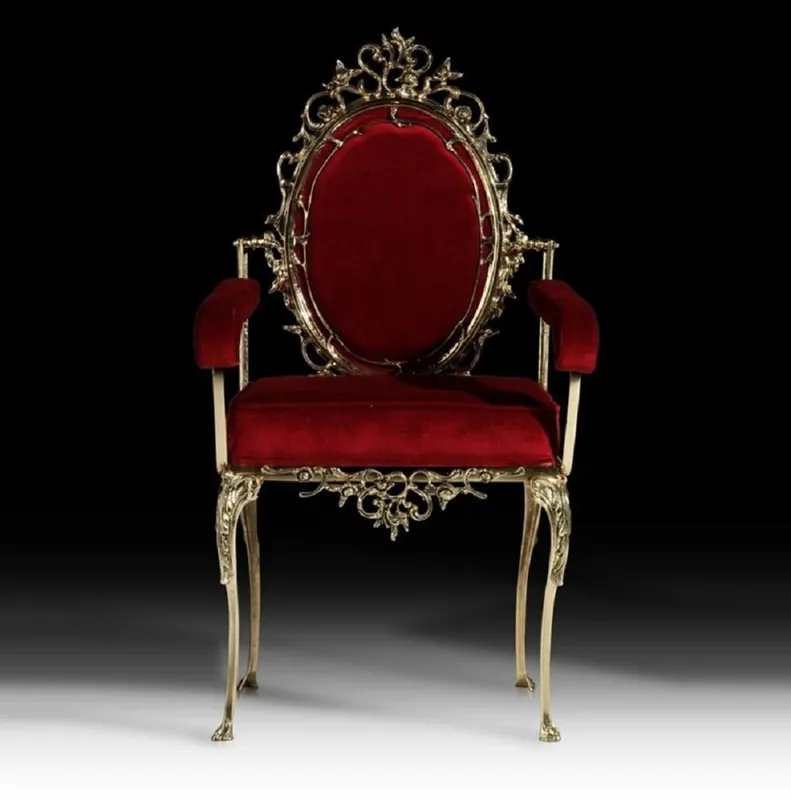 Aktuell Casa Padrino chaise de salle à manger baroque de luxe bordeaux rouge / or - Meubles de salle à manger de style baroque