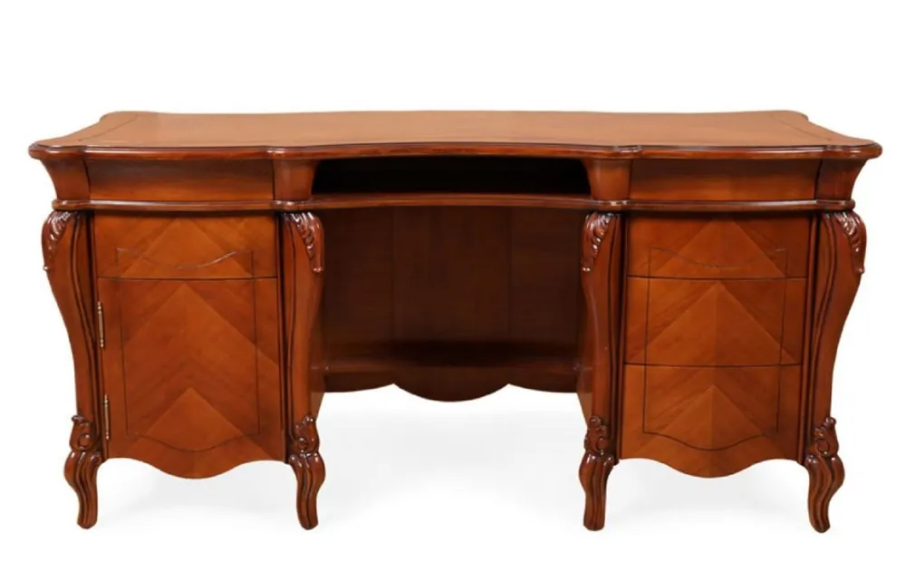 Schneller Versand Casa Padrino bureau baroque de luxe marron 166 cm - Meubles de bureau de style baroque
