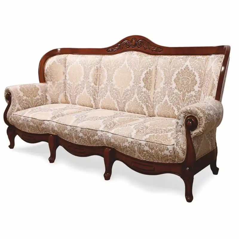 Casa Padrino canapé baroque de luxe blanc / or / marron foncé 240 cm - Meubles de salon style baroque Angebot