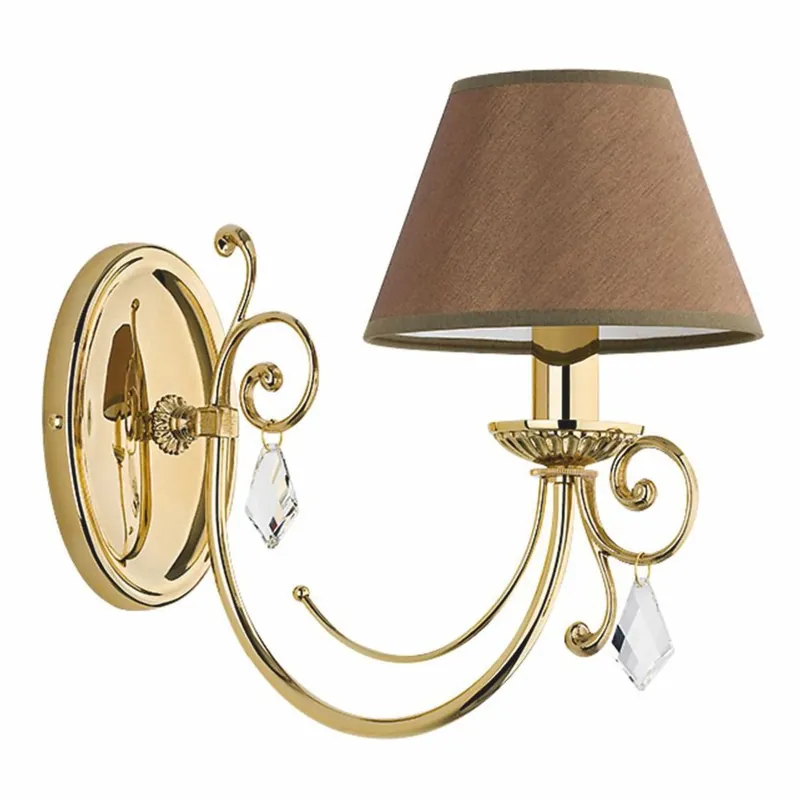Casa Padrino applique murale de luxe baroque en cristal or / marron H. 29 cm Top-Preis