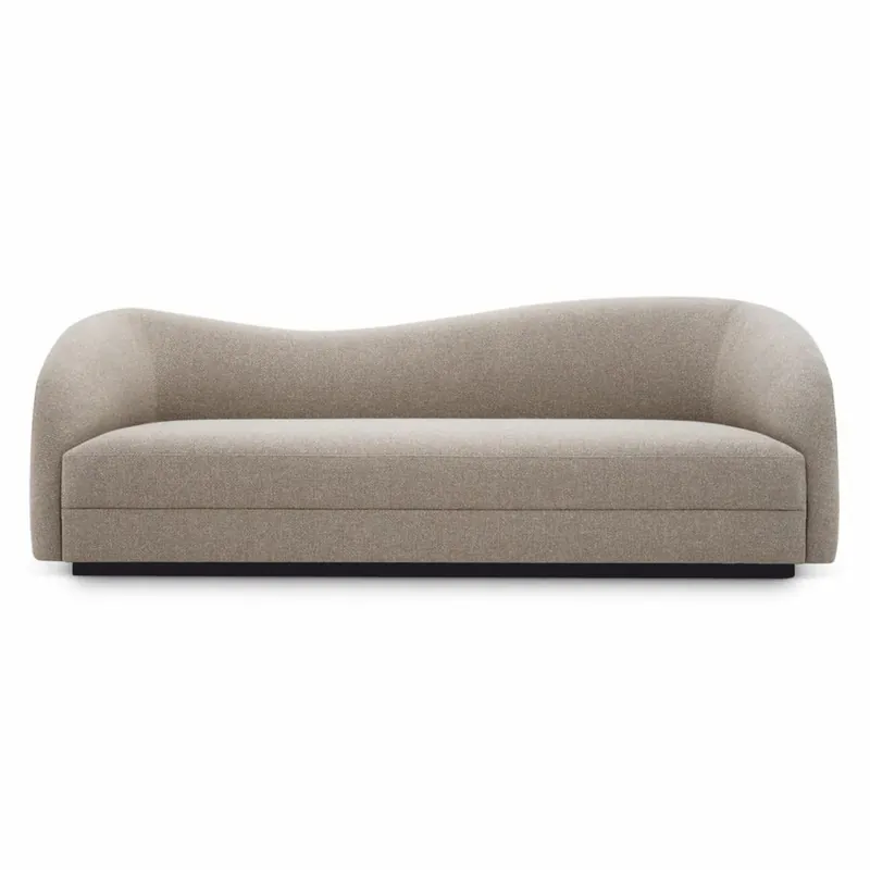 Casa Padrino canapé de luxe grège / noir 230 cm - Meubles de salon et hôtel Bestseller