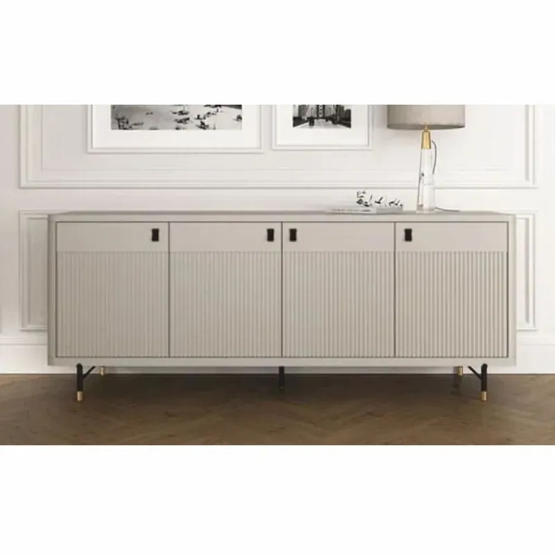 Top-Seller Casa Padrino buffet de luxe avec 4 portes gris / noir / or 220 cm